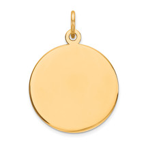 14k Plain .018 Gauge Circular Engravable Disc Charm XM136/18 - £243.03 GBP