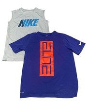 Nike Boys Set Of 2 Athletic Shirts Size Large 12/14 (lot 123) - £13.85 GBP