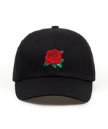 new Red Rose Flower Baseball Cap Women Snapback Cap With Dad Hat Female - £9.89 GBP