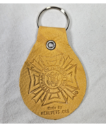 Vintage Veterans of Foreign Wars Leather Keychain Collectible Healvets.org - $93.22 MXN