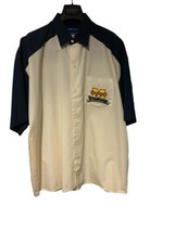 VTG Starter University Of Michigan Wolverines Camp Shirt S/S SZ XL Embroidered - £47.46 GBP