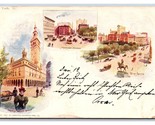Multiview Vignette New York City NY NYC 1901 UDB American Souvenir Postc... - $7.87