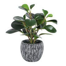 Artificial Potted Plants, Real Looking Fiddle Leaf Fake Plant With Pot, Plastic  - £28.76 GBP