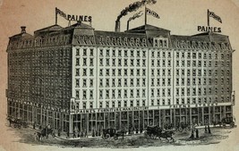 Paine&#39;s Furniture Manufactory Boston *bricher* Interior House View Foldi... - $11.88