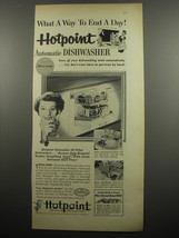 1955 Hotpoint Dishwasher Ad - What a way to end a day! - $18.49