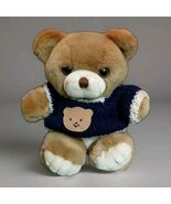 Vintage 1985 YangJee 9&quot; Teddy Bear Plush Stuffed Toy Wearing Sweater - $76.47 CAD