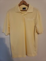 Nike Golf Dri-Fit spirit aerosystem logo YELLOW Golf Polo Shirt Men&#39;s Size SMALL - £8.35 GBP