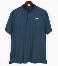 Nike Modern Ultra Slim Stripe Polo Shirt Mens XL Blue Blade Collar Golf - £21.93 GBP