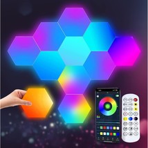 Led Light Panels Hexagon Lights, Smart Rgb Led Wall Lights App &amp; Remote Control  - £97.18 GBP