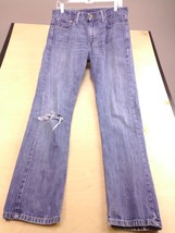 Levi&#39;s  513 Jeans Size 31x32 Medium Blue Denim DistressedStraight Leg - £18.42 GBP