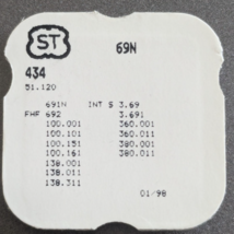 NEW ST Cal. 69N 691N - FHF 692 - INT 3.69 Click Spring -  Part# 51.120  434 - $11.87