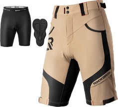 ROCK BROS Mountain Bike Shorts MTB Bike Shorts for Men Padded Mountain Bike - £43.79 GBP