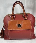 Dooney &amp; Bourke Aubrey Leather Satchel Red Terra Cotta Pockets Tassels K... - $1,107.16 MXN