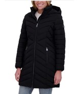 DKNY Womens Coat Black Puffer Walker Stretch Quilted High-Collar Logo - $1,196.89 MXN