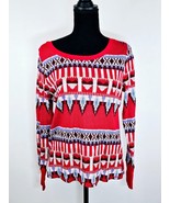 Victorias Secret Sleep Pajama Shirt Womens S Fair Isle Print Long Sleeve... - $20.59 CAD