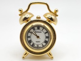 Rumours Quartz Desk Clock New Batter Gold Tone White Dial 28mm - $35.00