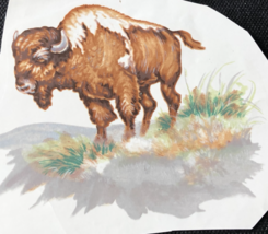 M93 - Ceramic Waterslide Vintage Decal - 1 Buffalo Plate Decal - 5&quot; - $2.25