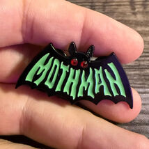Mothman Enamel Pin ✩ Red Gem Eyes Large Cryptid Horror Gothic Pin! Rare ... - $7.91