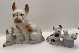 Vintage Made in Japan Dog figures figurines one has tiny chip on one ear... - £8.88 GBP