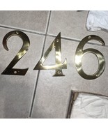Solid Brass Hand Crafted 5 inch House 2-4-6 Numbers Lot Of 3 - £11.68 GBP