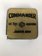 Vintage Commander Die Snd Machine Jackson Mich Advertising Barlow Measuring Tape - £19.61 GBP