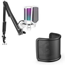 Fifine Streaming Gaming Usb Microphone Kit, Pc Condenser Rgb Mic With Pop Filter - £67.08 GBP