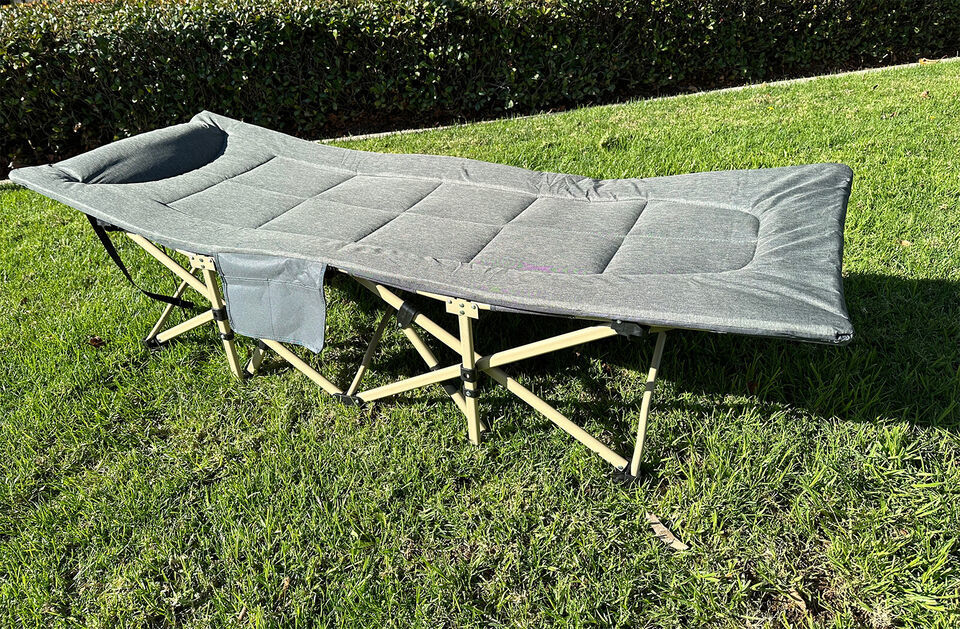 Tent Camping Cot Portable Foldable Sleeping Bed Cushion &amp; Pillow 73&quot;x26&quot;... - $77.59
