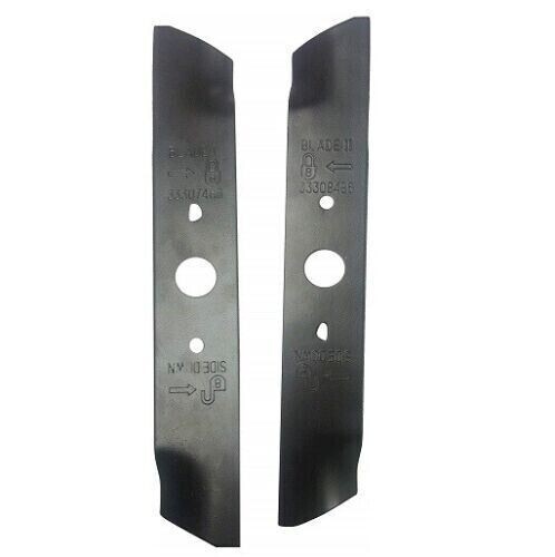 Set of 2 GreenWorks 29712 10&quot; Mower Blades G-Max Twin force 25302 Kobalt... - $41.51