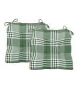 Essentials Exeter Check Chair Pad 2-pack, Green RETAIL: $57.00 - $29.21