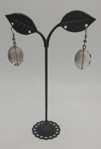 JEWELRY Smokey Crystal Gemstone Earrings Dangling  Costume - £4.64 GBP