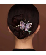 Elegant Embroidered Mesh Butterfly Hair Clip - £6.68 GBP