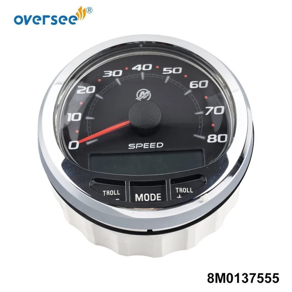 8M6005761 SmartCraft Speedometer SC1000 80 mph Mercury Mercruiser 79-8m137555