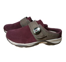 Easy Spirit SEEQUIP Mules Slip Ons Dark Red Hook N Loop Women&#39;s Size 6.5... - $54.20 CAD