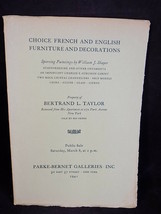 PARKE-BERNET Galleries Ny 1941 Auction Catalog #265 French Furniture Decorations - £7.90 GBP