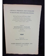 PARKE-BERNET GALLERIES NY 1941 Auction Catalog #265 French Furniture Dec... - £7.79 GBP