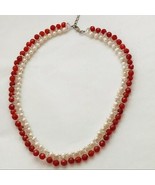 Freshwater Pearl Faceted Agate Necklace Sterling - £42.03 GBP