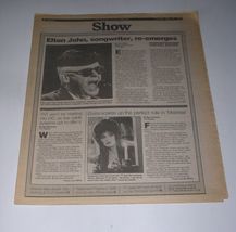 Elvira Vampire Elton John Show Newspaper Supplement Vintage 1988 Cover S... - $19.99