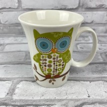 Owl Mug Ceramic Coffee Mug Cup Big Blue Eyes Decorative by Nana Tree Fall - £13.37 GBP