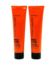 Matrix Total Results Mega Sleek Blow Down Smoothing Leave-In Cream 5.1 oz-2 Pack - £28.76 GBP