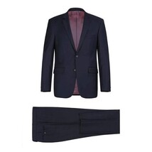 Men Renoir Suit Super 140s Soft Wool 2Butto Classic Fit 508-02 Dark Navy 38Short image 6