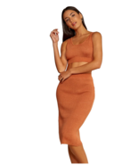 CAPITTANA LURCERO OCRE CROCHET MIDI SKIRT &amp; CROP SET (O/S) NWT - $105.00