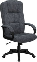 Flash Furniture High Back Gray Fabric Executive Swivel Office Chair With Arms - £202.66 GBP