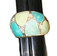 Pretty Vintage Avon Ring With Rhinestones SIGNED NRT- Size 6.75 - $184.89 MXN