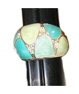 Pretty Vintage Avon Ring With Rhinestones SIGNED NRT- Size 6.75 - $184.89 MXN