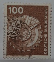 Vintage Stamps German Germany 100 Pfg Pfennig Industry Tecnic Bundespost X1 B13 - £1.37 GBP
