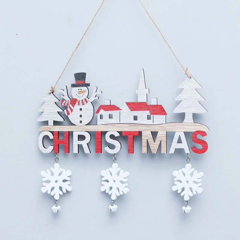 House Home 2022 Wooden Christmas Door Hanging Oranments Wall Xmas Dec Merry Chri - £20.10 GBP