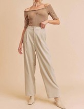 Aemi + Co wide leg trousers in Oat - £30.64 GBP