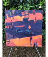 SUSAN COOK Original ABSTRACT MODERN IMPRESSIONIST STREET SCENE CUBIST SU... - $485.10