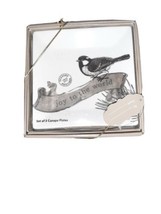 St. Nicholas Square Set Of 2 Bird Chickadee Canape Plates Joy To The Wor... - £6.24 GBP