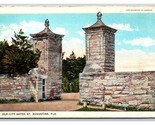 Old CIty Gate St Augustine Florida FL UNP WB Postcard N21 - £1.53 GBP